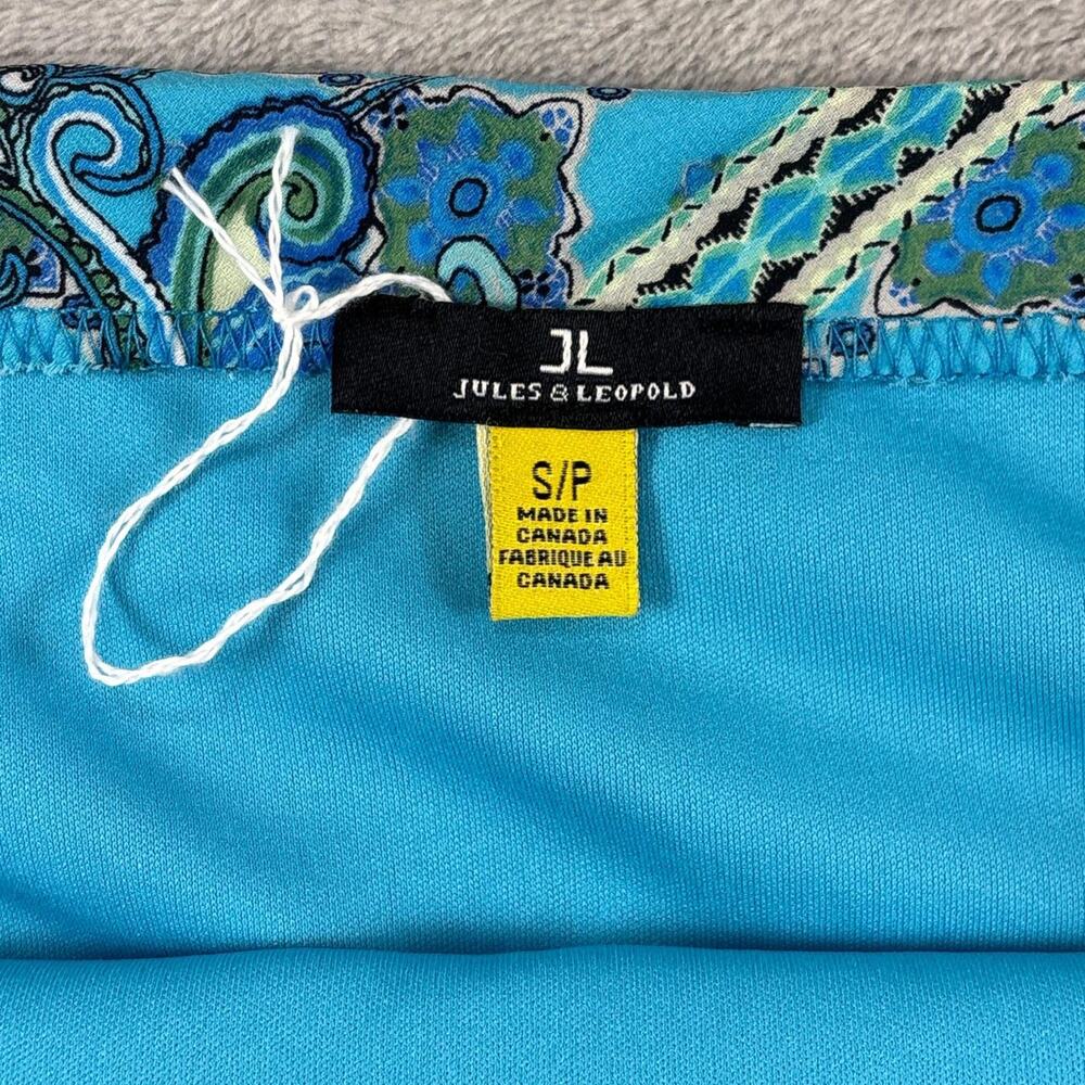 Jules & Leopold Blue Paisley Asymmetrical Handkerchief Hem Skirt Womens S - Picture 4 of 6